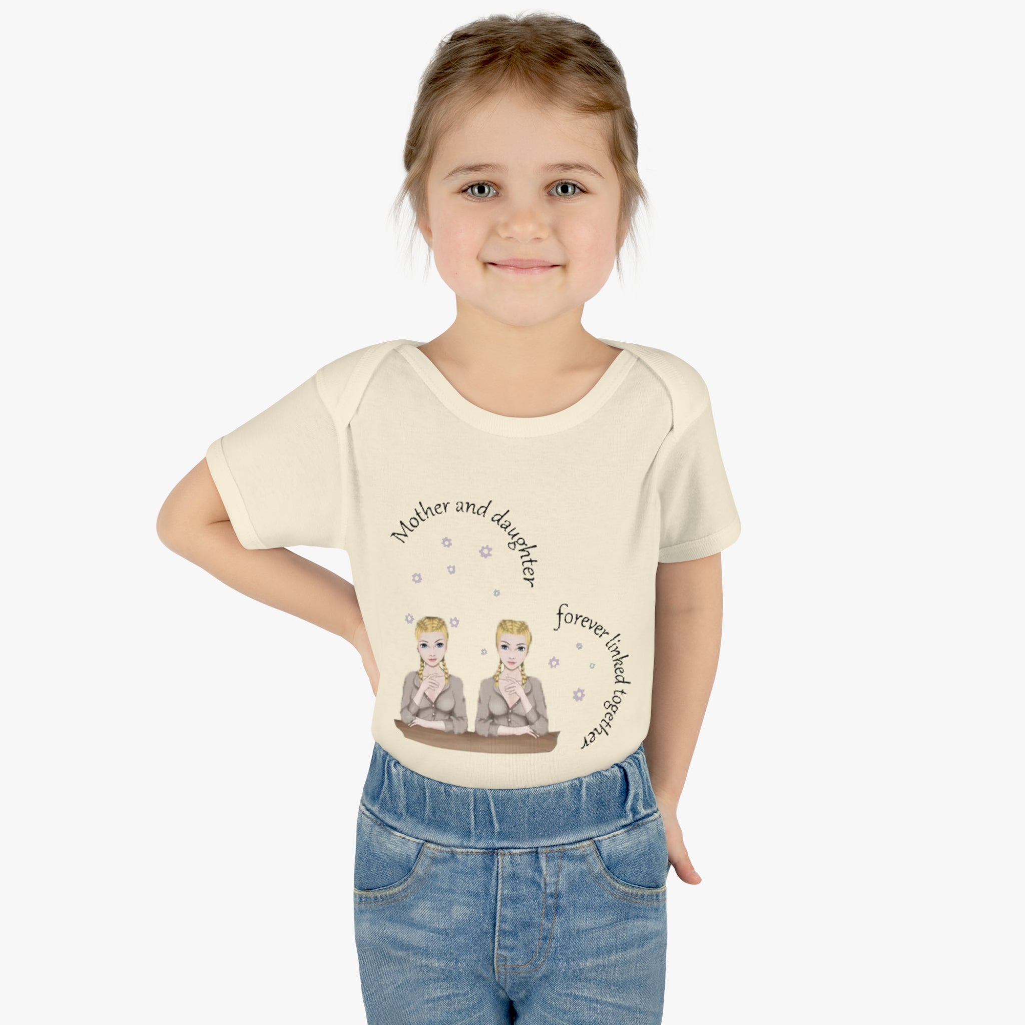 Mother and Daughter forever linked together | Infant Baby Rib Bodysuit